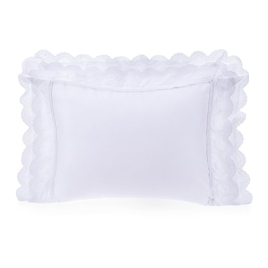 Super Fronha Romanza 300 Fios Trussardi Branco 50 x 90 cm