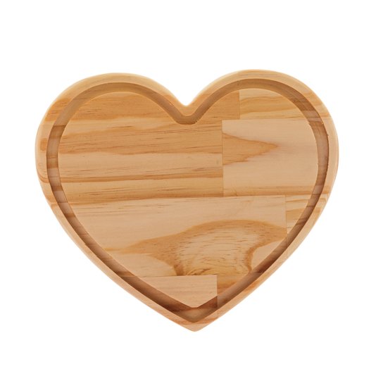 Tábua Madeira Coração Woodart 25x22 cm