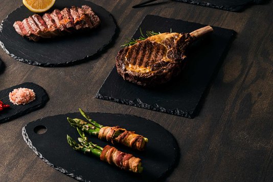 Tábua Retangular para Servir Ardosia Oxford Preta 30,9 cm