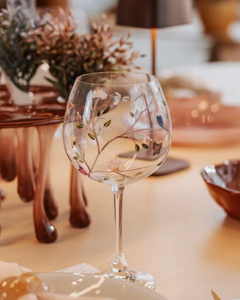 Taça De Cristal Alba Auguri Casa 850 ml