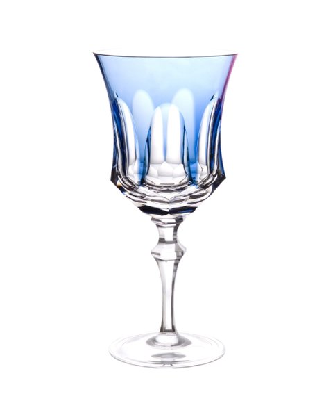 Taça para Água em Cristal Overlay Mozart Azul Claro 400 ml
