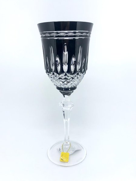 Taça para Água em Cristal Overley Mozart Preto 460 ml
