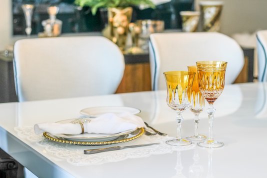 Taça para Champagne em Cristal Overley Mozart Âmbar 210 ml