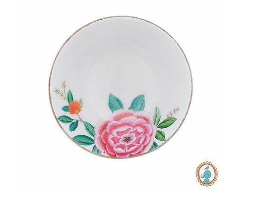 Tigela Blushing Birds Madeira Esmaltada Pip Studio Branca 24 cm