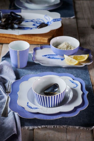 Tigela Bowl Waves Royal Yerseke Pip Studio Azul 12 cm