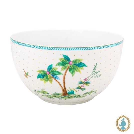 Tigela de Porcelana Dots Jolie Pip Studio Branco 18 cm