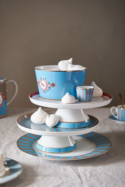 Tigela de Porcelana Medallion Love Birds Pip Studio Azul 15 cm