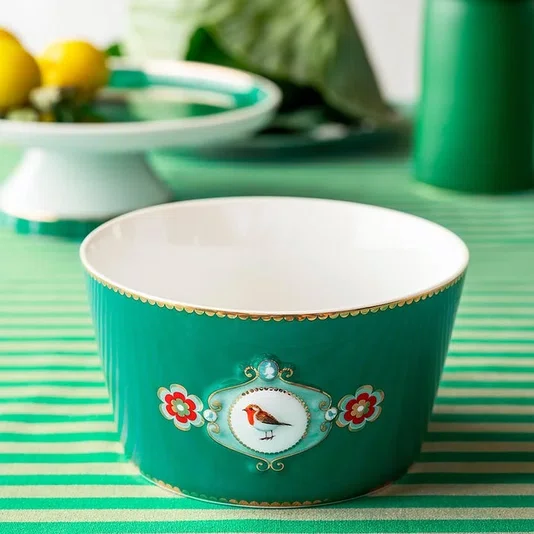 Tigela Love Birds Pip Studio Verde Escuro 15 cm
