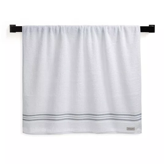 Toalha Banhao Baberine Trussardi Branco e Cielo 86cm  x 150cm