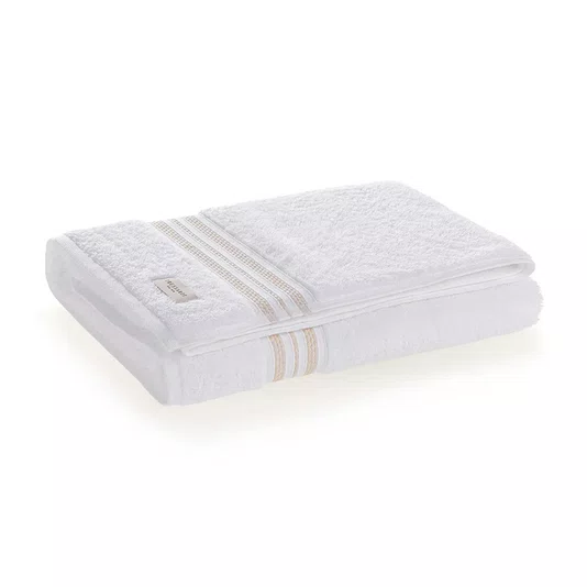 Toalha  Banhao  Barberine  Trussardi  Branco/Nocciola  0,86 cm   x  1,50 m