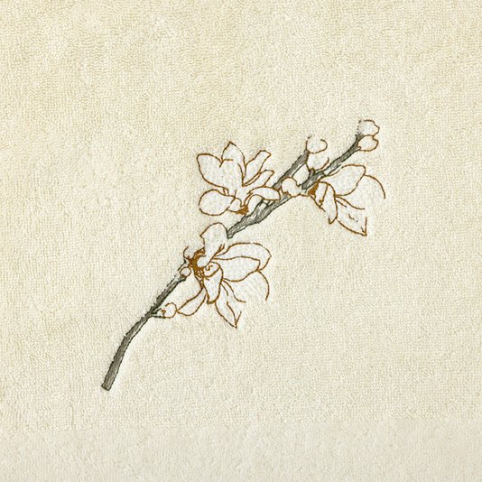Toalha de Banho Almond Flowers Boss Home Madrepérola 70cm x 140cm