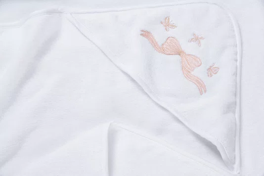 Toalha de Banho com Capuz Bambini Felice Trussardi Branco 80cm x 80cm