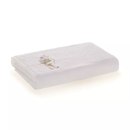Toalha de Banho Infantil Rifugio Trussardi Branco 66cm x 140cm