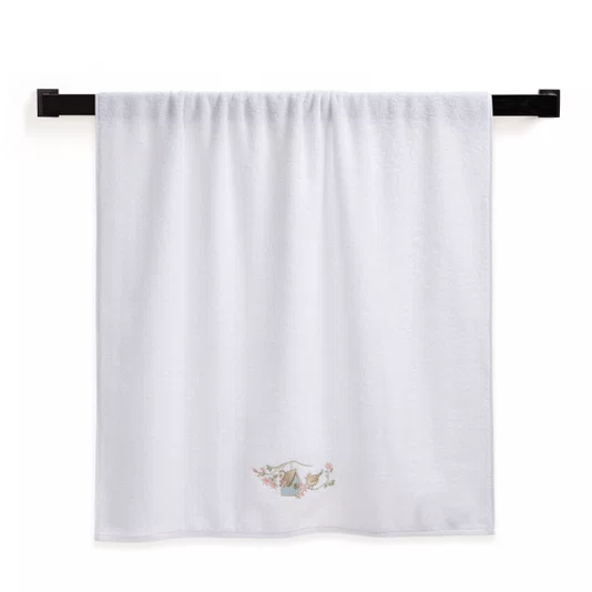 Toalha de Banho Infantil Rifugio Trussardi Branco 66cm x 140cm