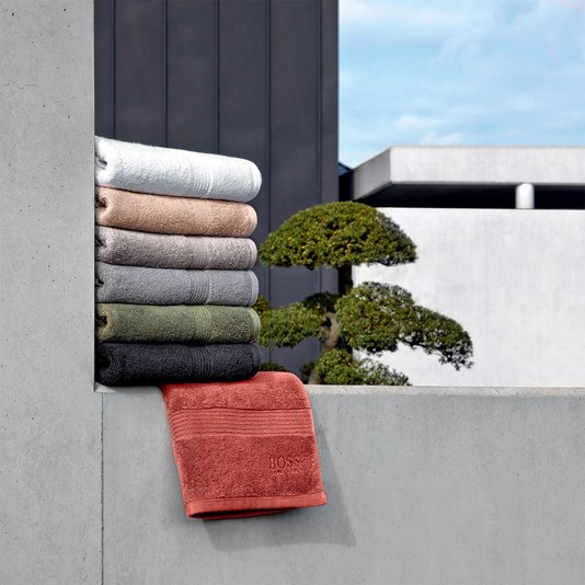 Toalha de Banho Loft Grande Algodão Egeu Hugo Boss Branco 1,00x1,50m