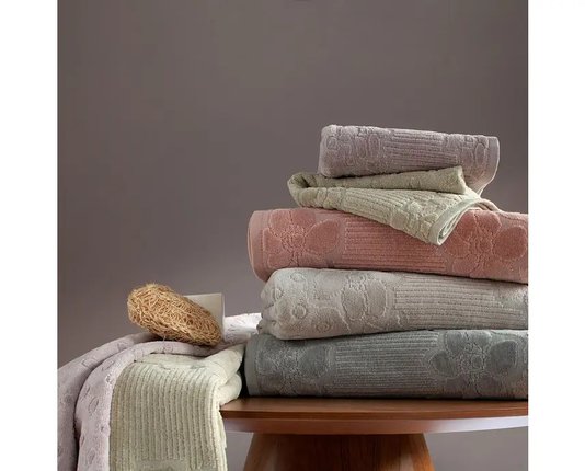 Toalha de Banho Lollipop Buddemeyer Cinza 70 x 135 cm