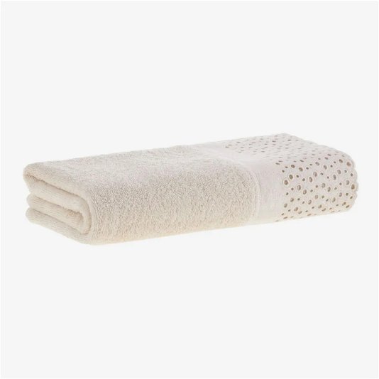 Toalha de Banho Princess Buddemeyer Bege 70 x 140 cm