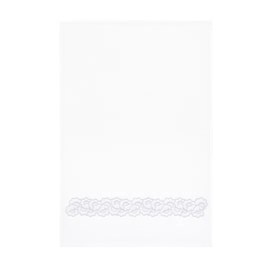 Toalha de Lavabo Bordada Festons Yves Delorme Paris 45 x 70 cm