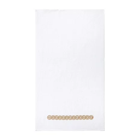 Toalha de Lavabo Joyau Bordada Yves Delorme Branco 45cm x 70cm