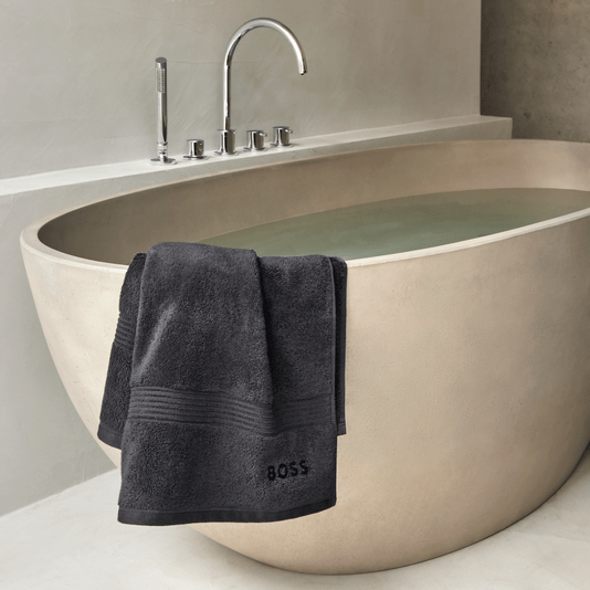 Toalha de Lavabo Loft Algodão Egeu Boss Home Preto 40 x 60 cm