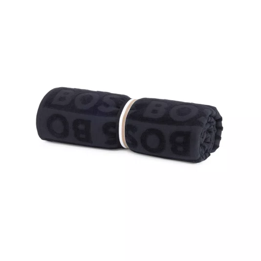 Toalha de Piscina Boss Font Boss Home Preto 90 x 150 cm