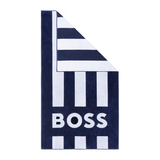 Toalha de Praia Bath Boss Home Azul Marinho 90 x 160 cm