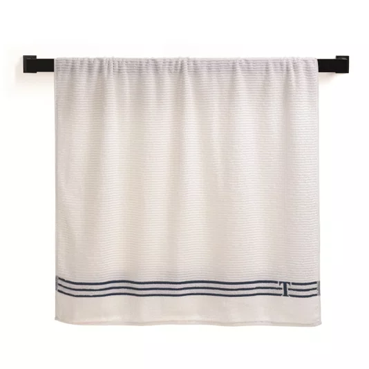 Toalha De Praia Isola Trussardi Branco e Marino 86cm x 160cm