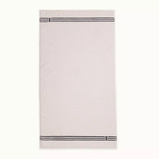 Toalha De Praia Isola Trussardi Branco e Marino 86cm x 160cm