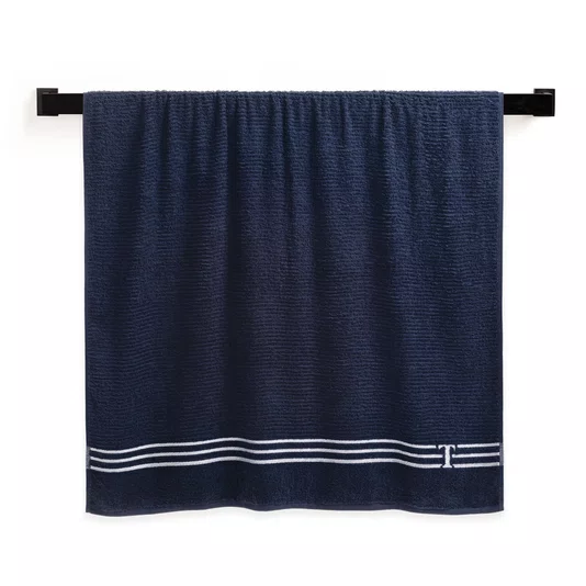 Toalha De Praia Isola Trussardi Marino e Branco 86cm x 160cm