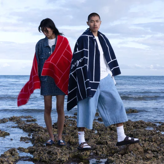 Toalha de Praia K Tatami Kenzo Home Marinho 90 x 170 cm