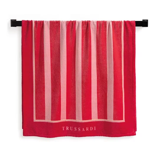 Toalha de Praia Listrado Trussardi + Bacio Di Latte Vermelho