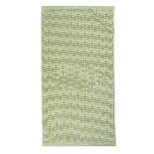 Toalha De Praia Trussardi + Lenny Niemeyer Tramas Bege e Verde