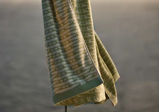 Toalha De Praia Trussardi + Lenny Niemeyer Tramas Bege e Verde