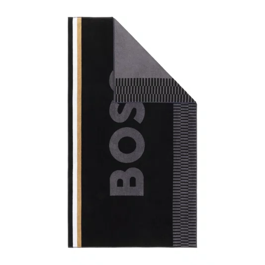 Toalha de Praia Vulcano Boss Home Preto 90 x 160 cm
