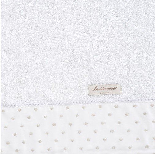 Toalha de Rosto Dots Buddemeyer Luxus Branco e Bege 48x90cm