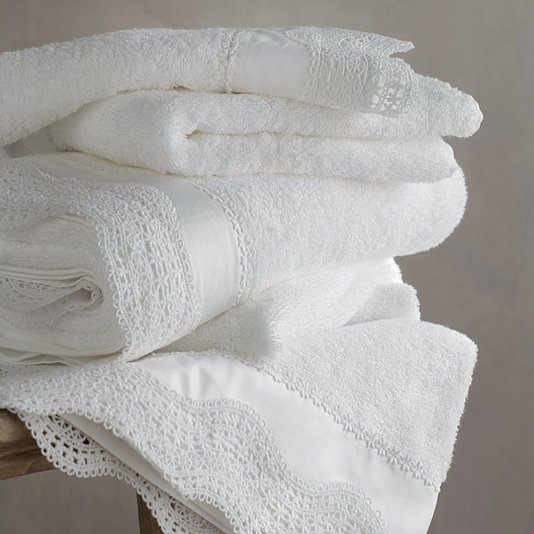 Toalha De Rosto Gianni Fio Egípcio Buddemeyer Luxus Branco 0,48 x 0,90 m