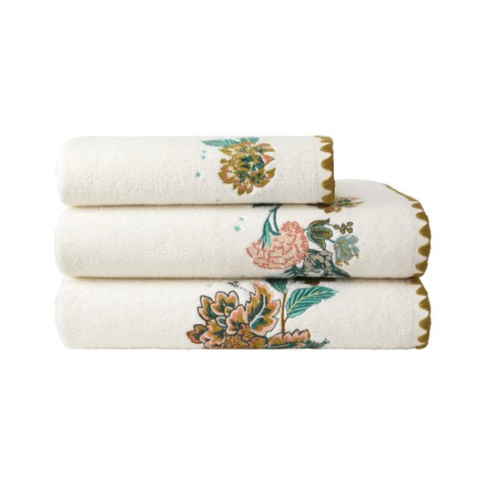 Toalha de Rosto Golestan Yves Delorme Off White 100 x 55 cm