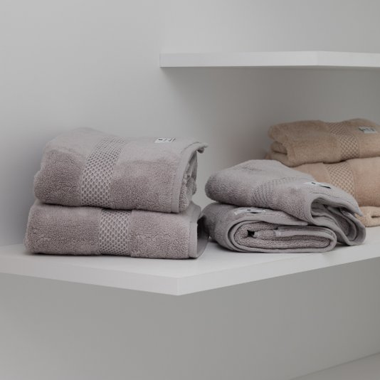 Toalha de Rosto Lolli Air LCL Home By Buddemeyer Cinza 48 x 90 cm