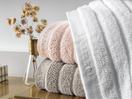 Toalha De Rosto Massima Trussardi Rosato 48cm X 90cm