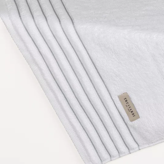 Toalha de Rosto Palladio Trussardi 48 x 80 cm Branco e Nebbia