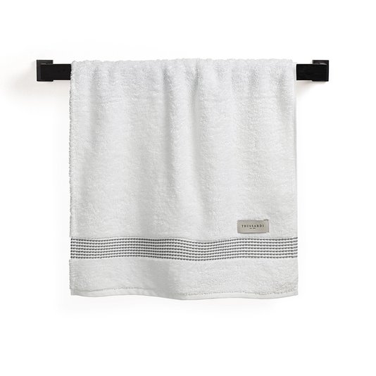 Toalha de Rosto Reali Trussardi Branco e Grigio 48cm x 80cm