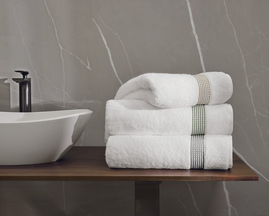 Toalha de Rosto Reali Trussardi Branco e Grigio 48cm x 80cm