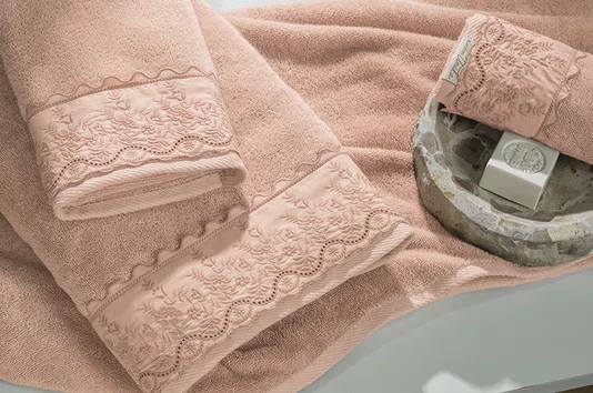 Toalha Lavabo Antonia Bordada 30x50 Karsten Rose