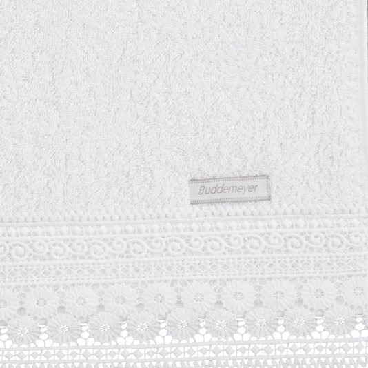 Toalha para Lavabo Algodão Egípcio Mixed Buddemeyer Luxus Branco 30 X 50 cm