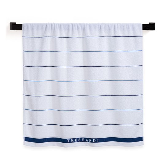 Toalha Praia Nautica Trussardi Branco/Marinho 0,86 x 1,60 m