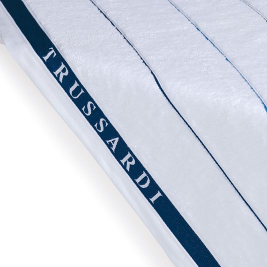Toalha Praia Nautica Trussardi Branco/Marinho 0,86 x 1,60 m