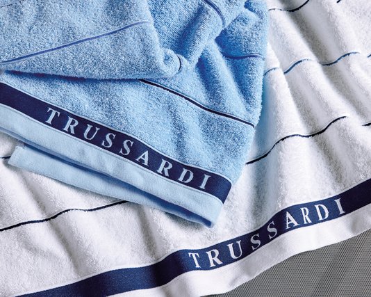Toalha Praia Nautica Trussardi Branco/Marinho 0,86 x 1,60 m