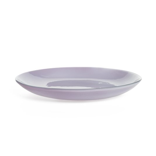Travessa Baixa Em Vidro Lavanda 26 cm