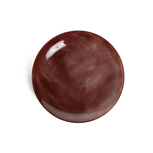 Travessa Baixa Em Vidro Tabaco 26 cm