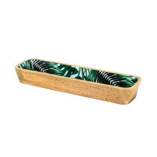 Travessa de Madeira Leafage Rojemac 38X11X5cm